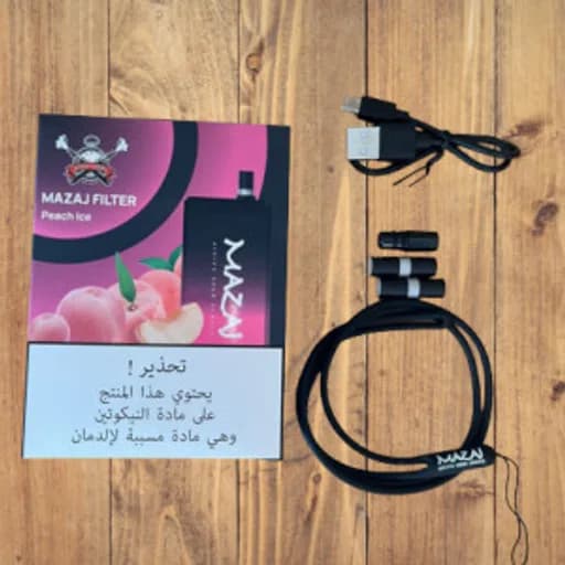 فلتر سحبة معبأة مزاج سحبة نكهة خوخ بارد 6500 موشة